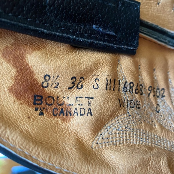 Boulet Cowboy boots (mens size 9) Made in Canda - Picture 3 of 16